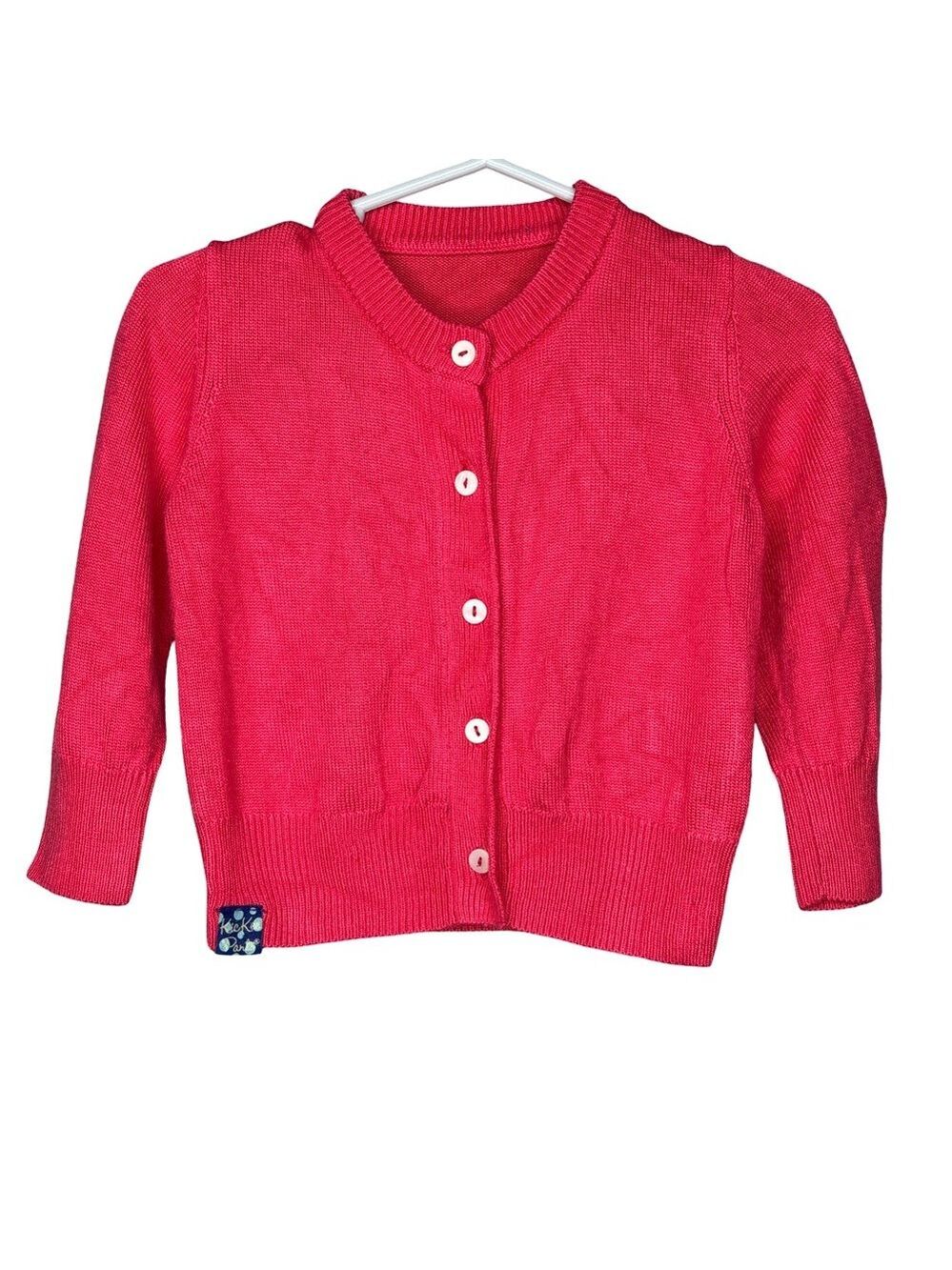 Kickee Pants Pink Orange Bamboo Sweater 12-18 months